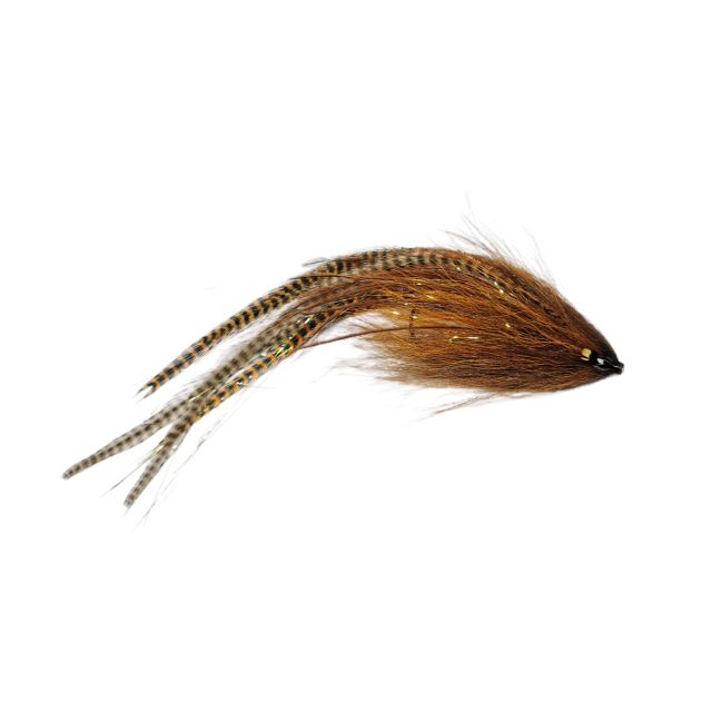 Tube Brown Tiger Flies, Light Weighted